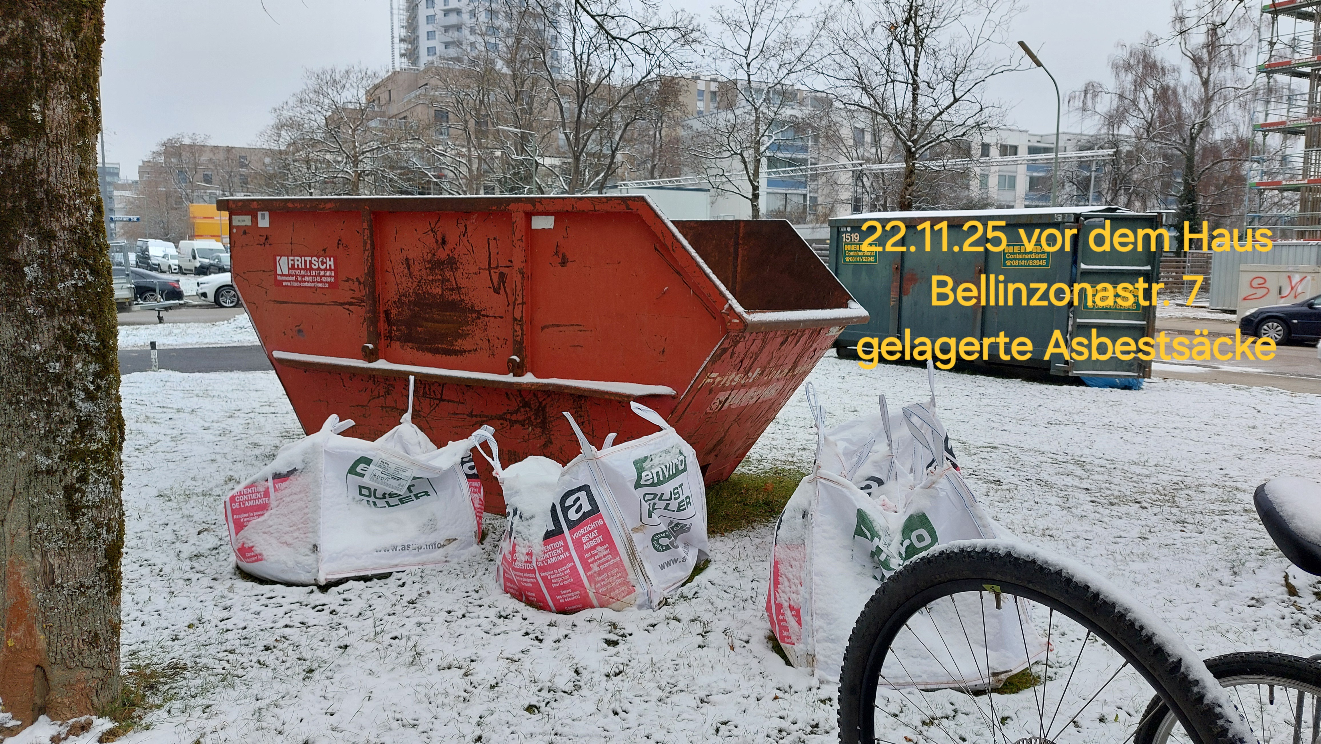 Hinweisfoto Asbest / Schadstoff